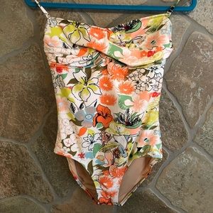 J. Crew Floral One Piece Swimsuit - Multicolor
